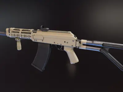 Saiga 12 Custom Low-poly 3D model purchase