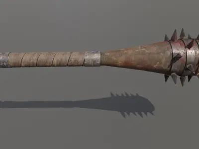 Orc Club Low-poly 3D model