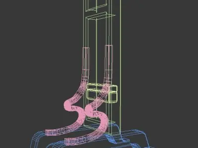 wooden shelf  3D model
