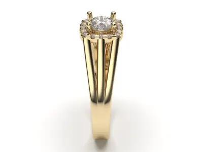 solitaire with ring sizes  8 part S114 3D print model