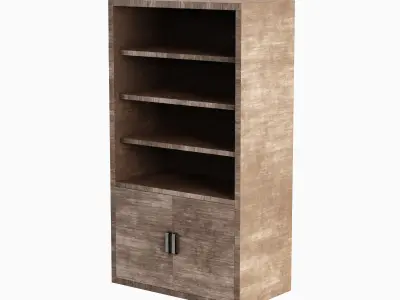 Old Shelf 05 Low-poly 3D model