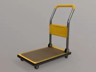 Heavy Duty Platform Trolley Low-poly 3D model