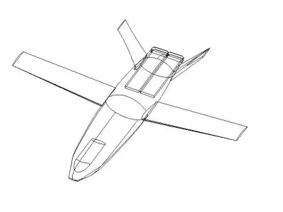  imaginary fixed wing drone 3D print model