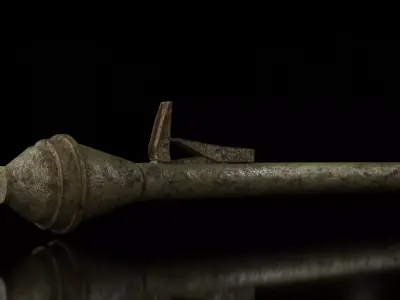 PanzerFaust PBR ancient metal pipe Low-poly 3D model