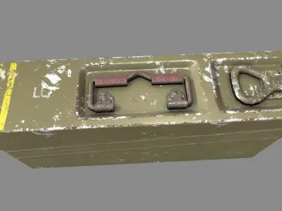 Ammo box Low-poly 3D model 5