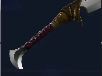 Devastator weapon from shadow fight 2 Low-poly 3D model