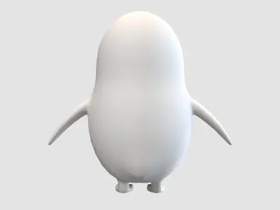 little cartoon penguin  3D model