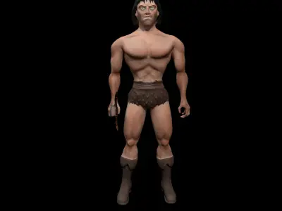 Warrior with a sword barbarian Viking for 3D printing 3D print model