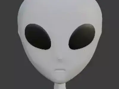 ALIEN GREY - BUST 3D print model