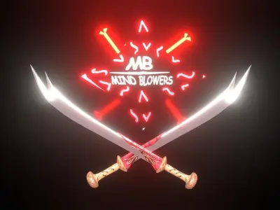 High-Quality Sword 3D Model for Fantasy Games Medieval Scenes Low-poly 3D model