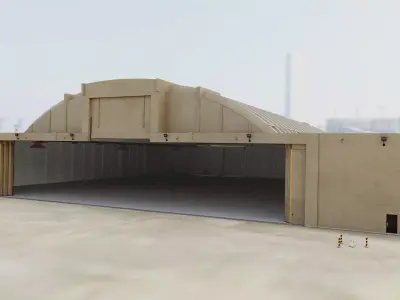 Military AAFB AEF FOL Aircraft Maintenance Hangar 3D model