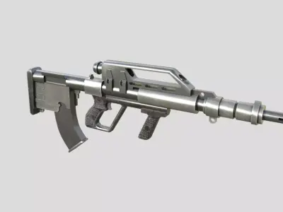 M64C-gun model 3d game ready model Low-poly 3D model Low-poly 3D model