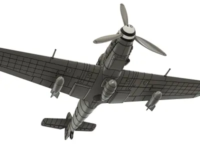 Messerschmitt BF109 156 scale Bolt Action 3D print model