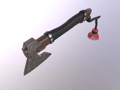  Viking ax LowPoly GameReady 3D model Low-poly 3D model