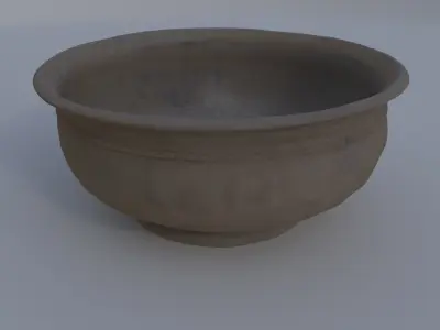 Pewter Serving Bowl 3D model