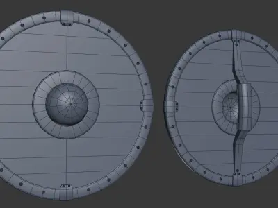 Medieval Viking Shield Low-poly 3D model