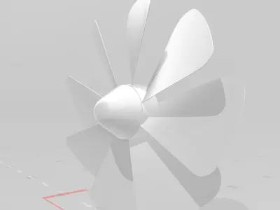 Propeller design model with eight blade  3D print model