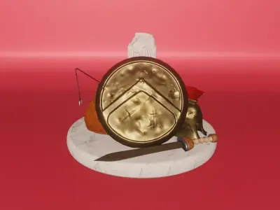 Echoes of Conflic-Battle-Adorned Roman Tribute in 3D Sculpture 3D print model