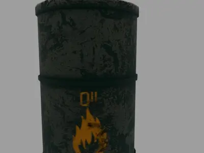 Oil barrel  Free low-poly 3D model purchase