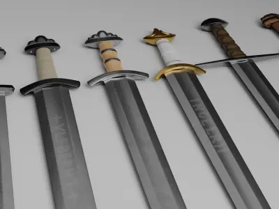 Viking Swords Low-poly 3D model