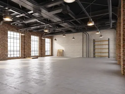 interior loft office hall 04 Low-poly 3D model