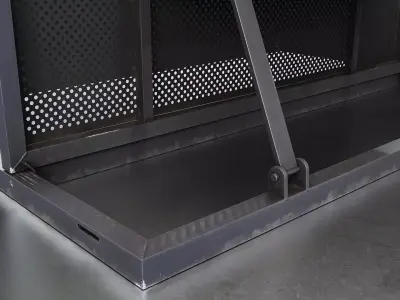 Metal Crowd Control Barrier Low-poly 3D model