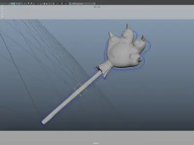 Monster Hunter Pet weapon cat paw hammer world rise capcom game 3D model