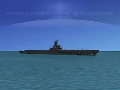 Gato Class Submarine SS-229 USS Flying Fish 3D model