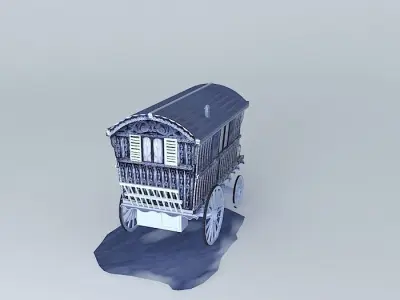 HALLOWEEN Gypsy Wagon Free 3D model