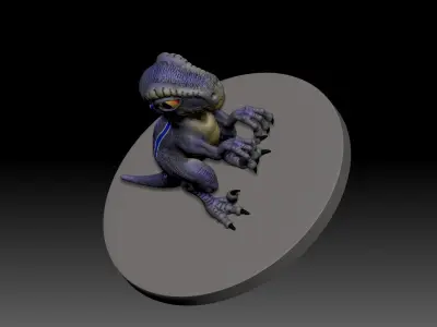 dino blue 3d print Free 3D print model