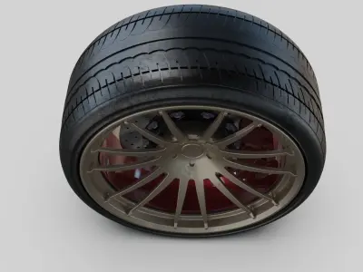 tire und rims concept tuning auto 3D model