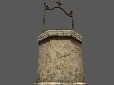 Medieval well Low-poly 3D model purchase