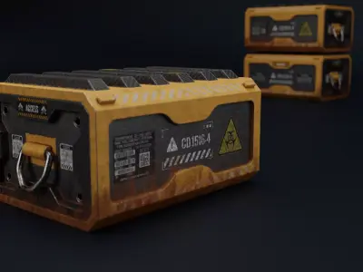 SCI-FI CRATE  Free low-poly 3D model