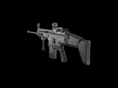 Scar-H assault rifle 3D model purchase