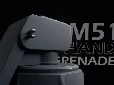 DM51 Hand Grenade Low-poly 3D model
