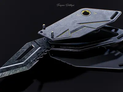 Knife Stylized  Low-poly 3D model