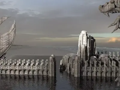 Dragon Monolith Bridge kit bash 3D model