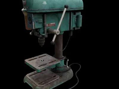 Drill Machine Low-poly 3D model purchase