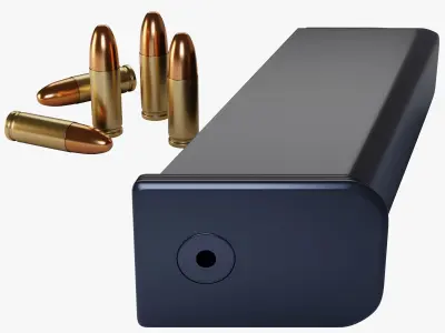 9mm cartridge magazine 3D model