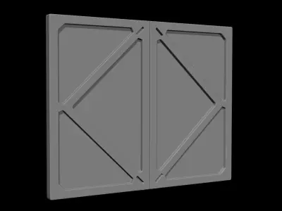 CGA Sci-Fi Wall Panels 01 3D model