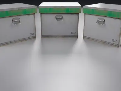 3 Old Wooden Box 3D Model Pack