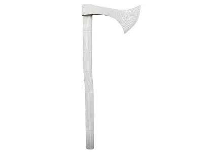 Ax Medieval Low-poly 3D model 3