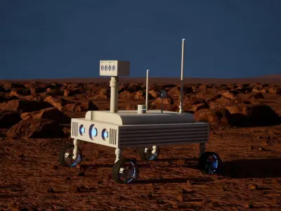Sci-Fi Rovers Low-poly 3D model
