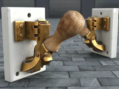 Industrial Power Switch Low-poly 3D model shop