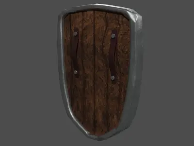 stylized shield Free low-poly 3D model