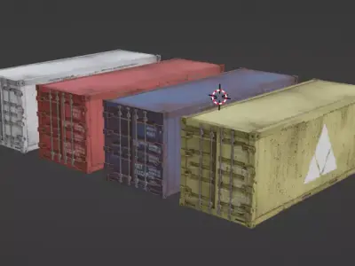 Cargo Crate Low-poly 3D model