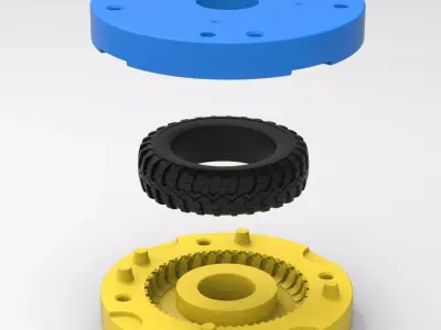 Mold for diecast  tire 5 Scale 1 to 10 and 1 to 14 and 1 to 25 3D print model