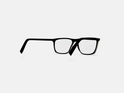 Fletcher Eyeglasses in Black Matte Eclipse 3D model