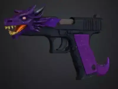 dragon head  pistol Low-poly 3D model