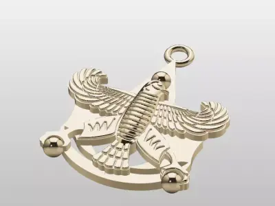 Cyrus the Great Achaemenid Persian Flag  Pendant 3D print model